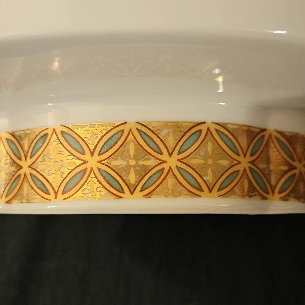 Vintage mid-century Japan TOYO porcelain low profile pedestal cake stand/server - Picture 4 of 6